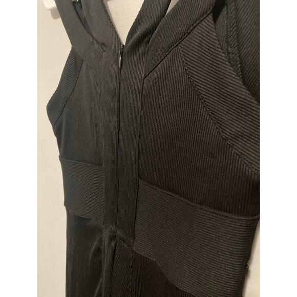 A|X Armani Exchange Black Strappy Bandage Dress Stretchy Size Small - Picture 5 of 6